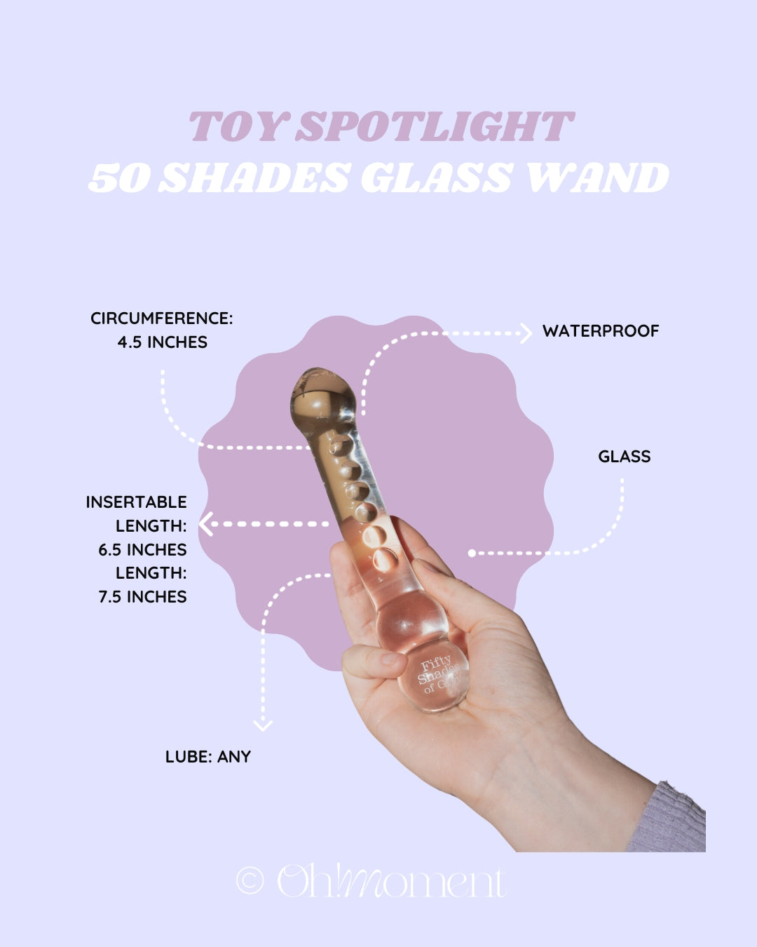 Fifty Shades of Grey Glass Dildo